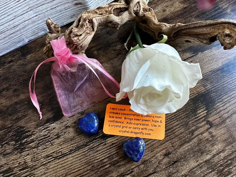 Lapis Lazuli Pocket Hearts