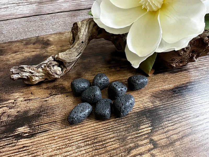 Tumbled Lava Stone for grounding, stability, calm