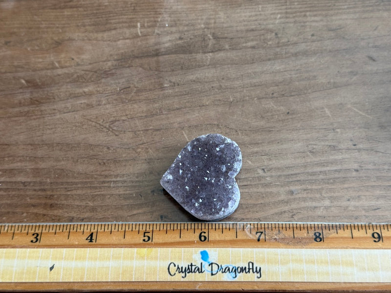 Amethyst Drusy / Cluster Carved Hearts for tranquility, calm and serenity FB1905 💜