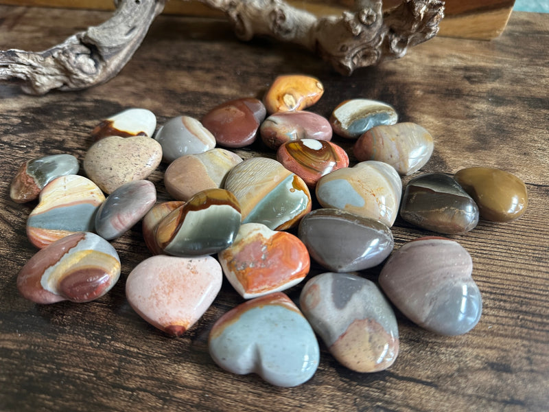 Desert Jasper Heart (Polychrome Hearts) from Madagascar FB1845