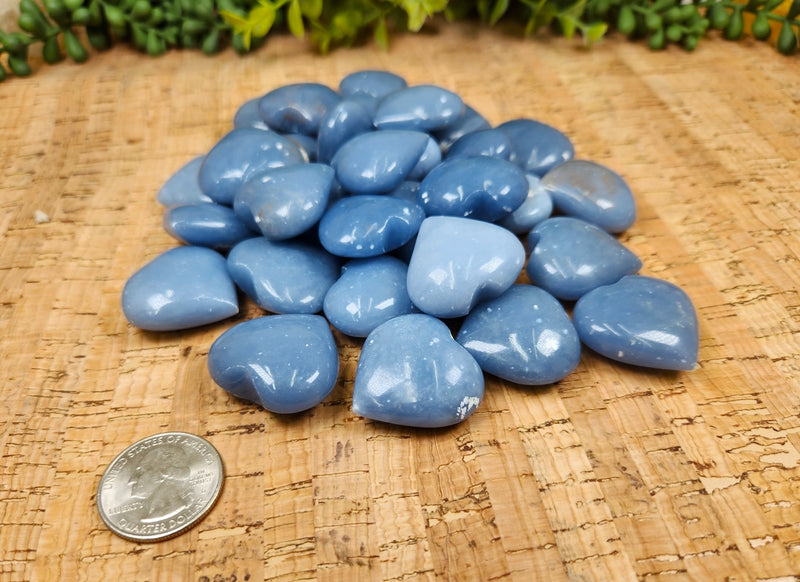 Angelite Heart - Stone of Eternity - Angelic Realm FB1029 💙