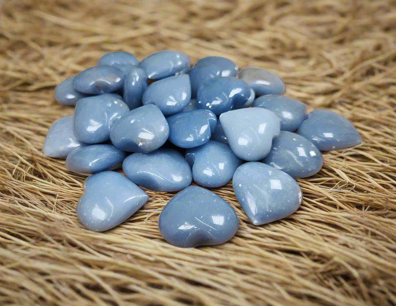 Angelite Heart - Stone of Eternity - Angelic Realm FB1029 💙