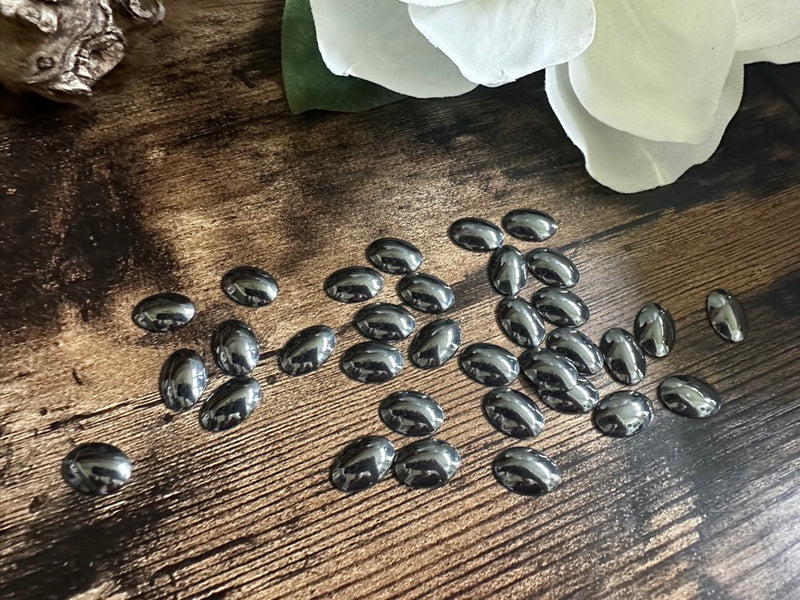 Tumbled Hematite Oval Discs- Reduces Stress, Shielding & Decreases Negativity FB1237