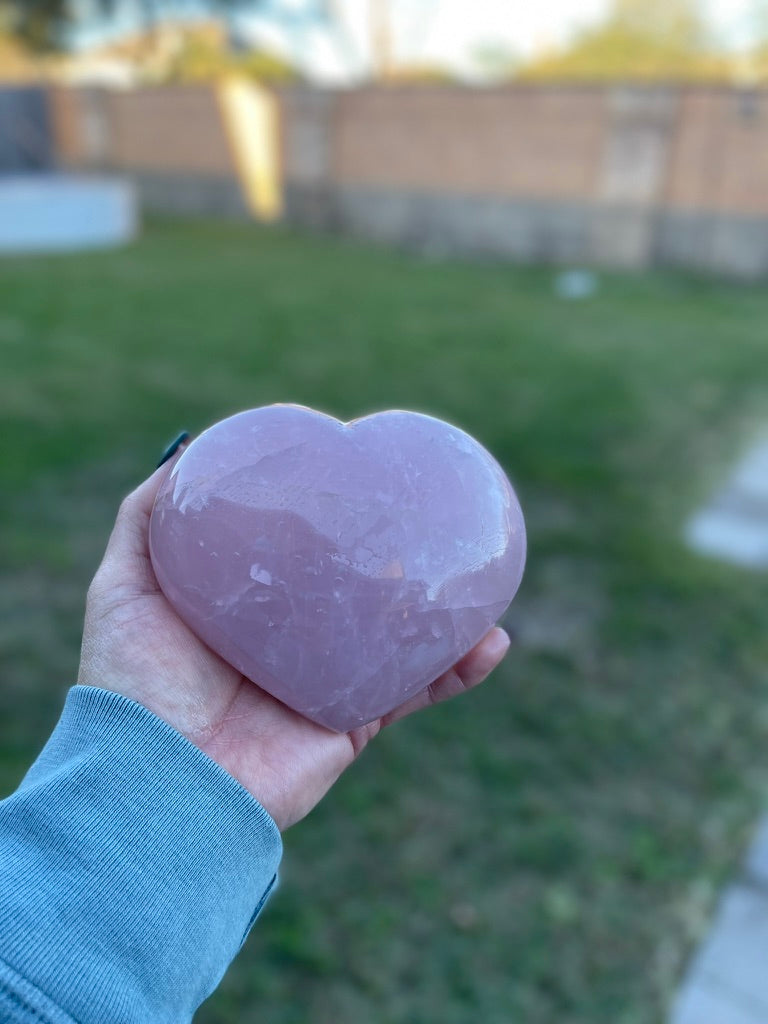 Rose Quartz Hearts, Large for calm, nurturing and love FB1461