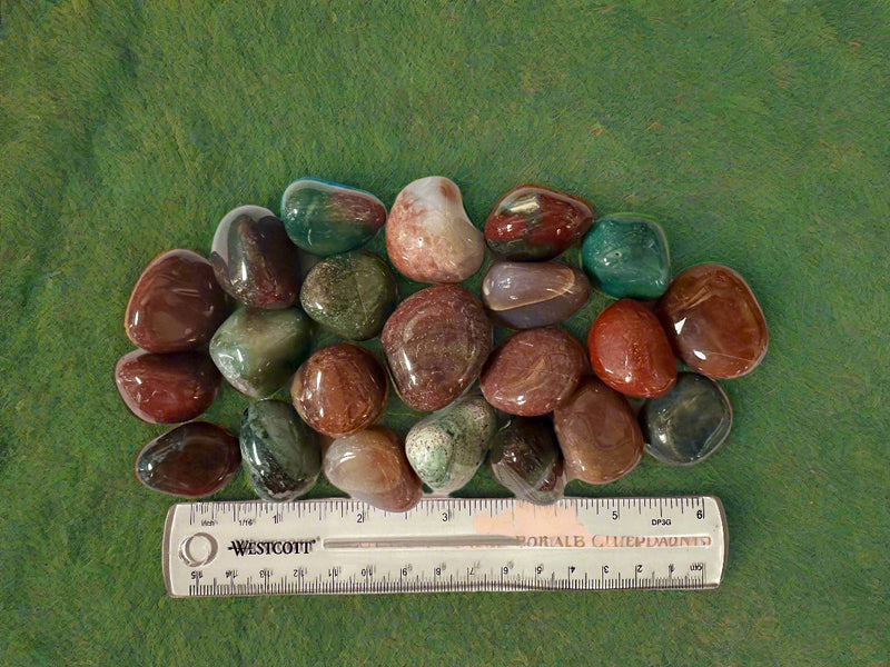 Tumbled Fancy Jasper, rich colors and high polish FB2409 🌱