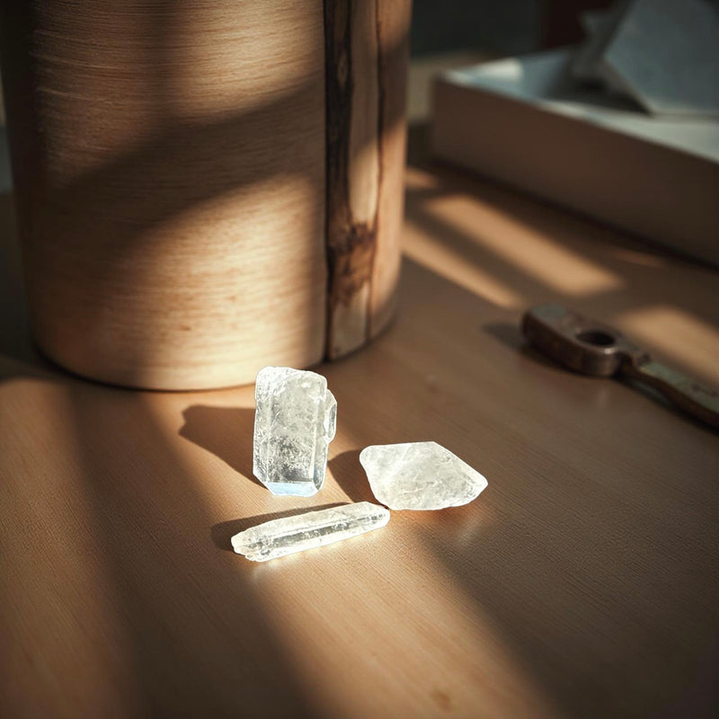 Clear Quartz Natural Points Personal Collection Trio FB2987 💎