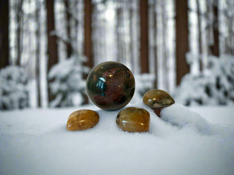 Ocean Jasper Sphere from Madagascar, gentle energy, fosters cooperation FB1353 💎