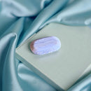 Blue Lace Agate Small Palm Stone from South Africa, Bonus White Sage Smudge Stick FB1674 💙