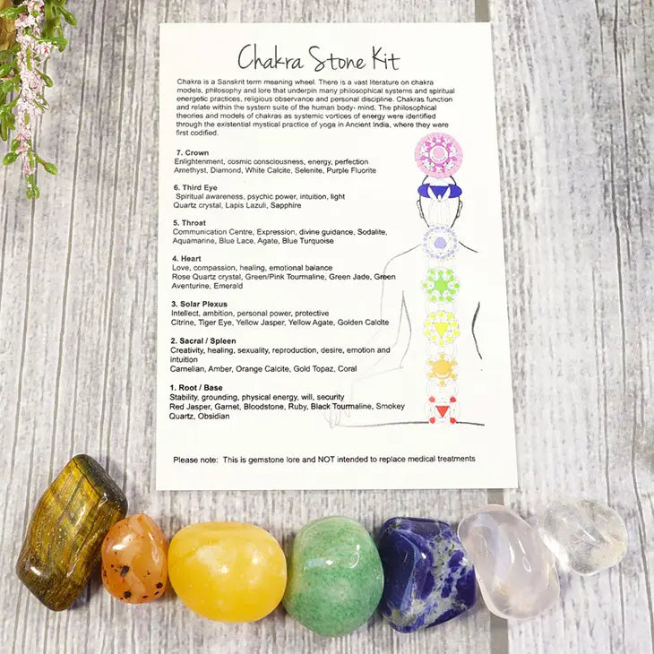 Chakra Balancing Stone Kit FB3357  🩷🧡💛💚💙