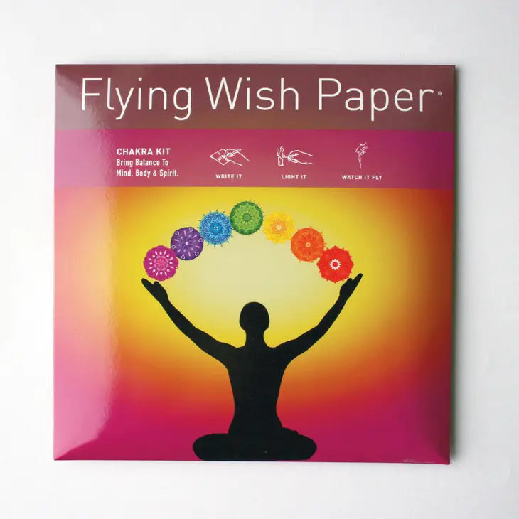 Flying Prayer and Flying Wish Paper plus Tumbled Stone in Drawstring Pouch