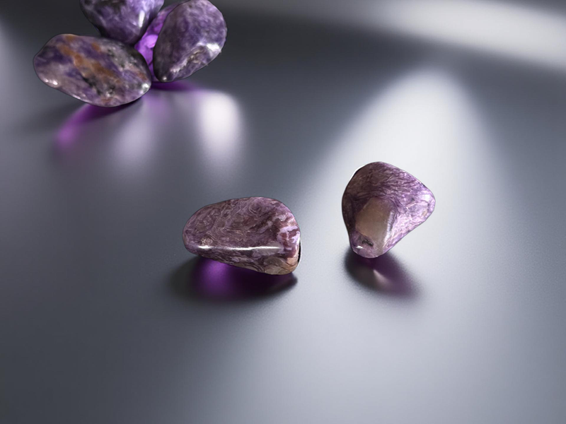 Charoite Tumbled Stones, Assorted Sizes, Excellent Color FB2625  🌿