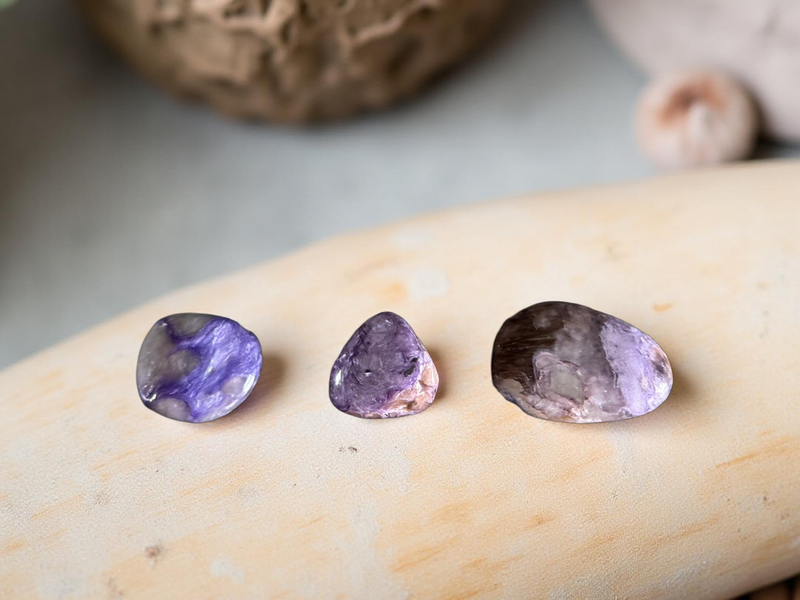 Charoite Tumbled Stones, Assorted Sizes, Excellent Color FB2625  🌿