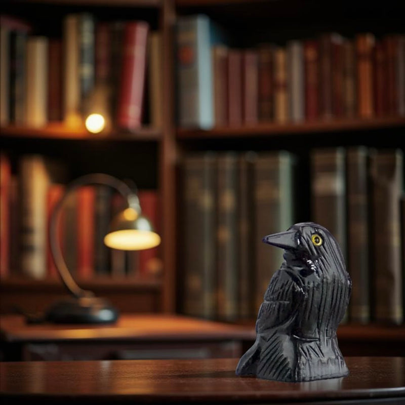 Black Onyx Carved Ravens from Peru FB1998 🐦‍⬛