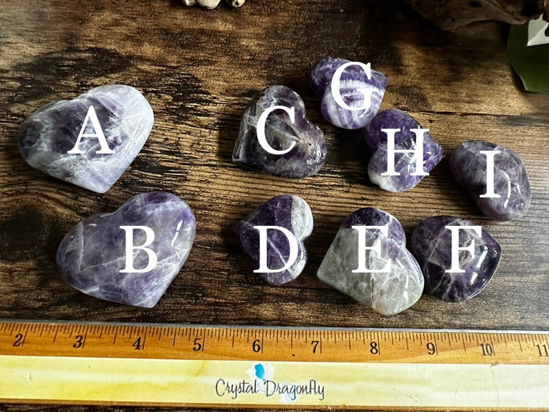 Amethyst Chevron Heart - Stone of Sobriety - Powerful Healing - Stress Relief FB3313 💜