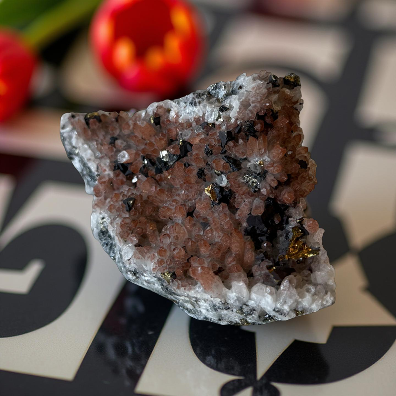 Super 7, Calcite, Pyrite Cluster from Brazil FB1789 🌸