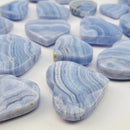 Blue Lace Agate Small Hearts from South Africa FB1291 💙