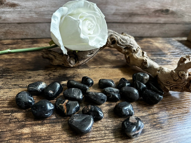 Tumbled Black Onyx - Emotional Strength, Happiness,Joy, Protection & Focus