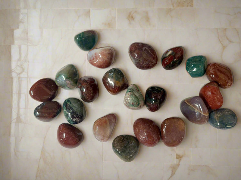 Tumbled Fancy Jasper, rich colors and high polish FB2409 🌱
