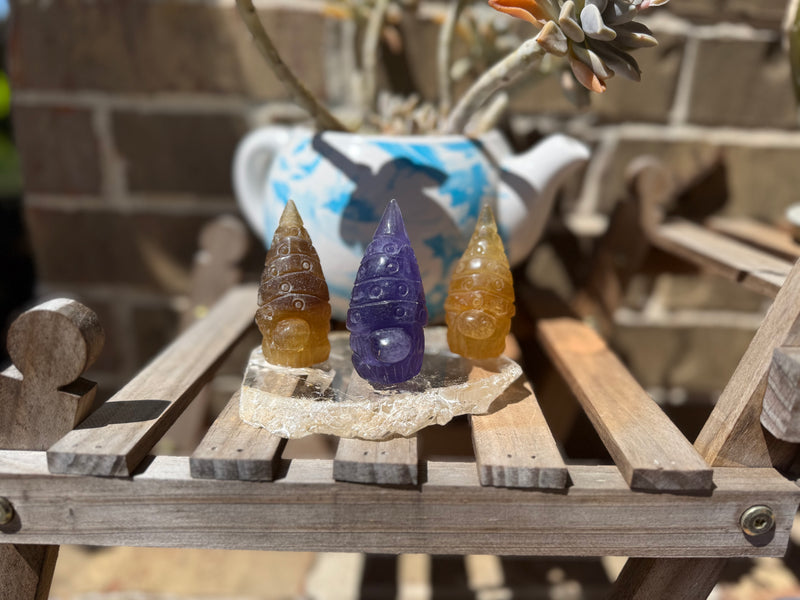 Gnomes, adorable and quirky, Fluorite and Sodalite FB3159