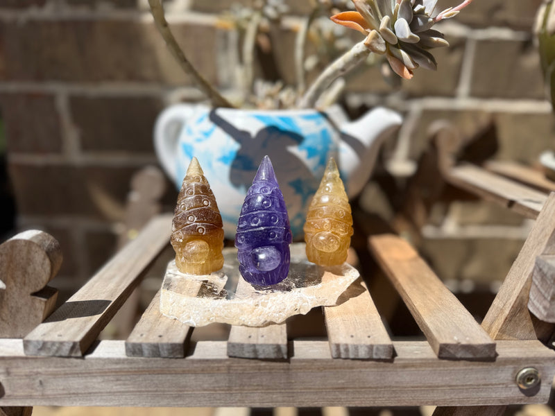 Gnomes, adorable and quirky, Fluorite and Sodalite FB3159