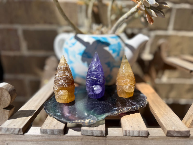 Gnomes, adorable and quirky, Fluorite and Sodalite FB3159
