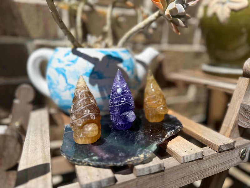 Gnomes, adorable and quirky, Fluorite and Sodalite FB3159
