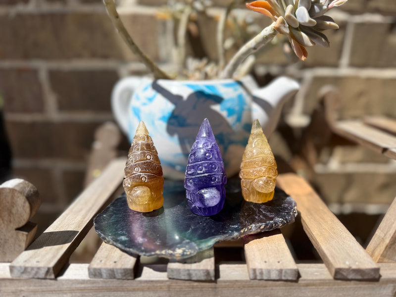 Gnomes, adorable and quirky, Fluorite and Sodalite FB3159