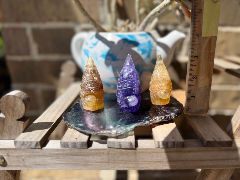 Gnomes, adorable and quirky, Fluorite and Sodalite FB3159