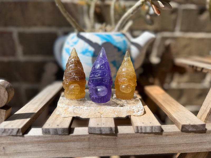 Gnomes, adorable and quirky, Fluorite and Sodalite FB3159