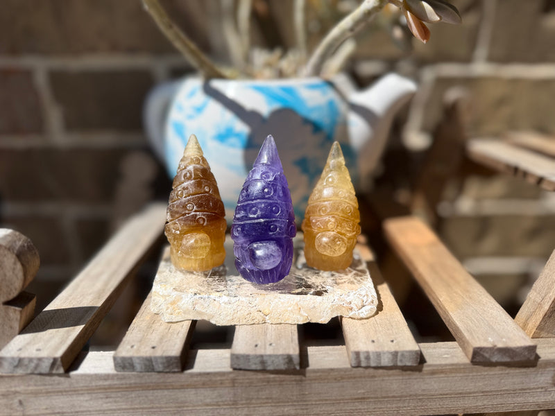 Gnomes, adorable and quirky, Fluorite and Sodalite FB3159