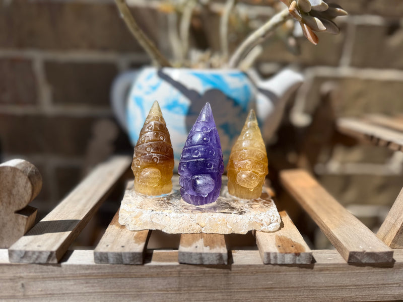 Gnomes, adorable and quirky, Fluorite and Sodalite FB3159