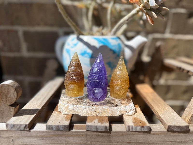Gnomes, adorable and quirky, Fluorite and Sodalite FB3159