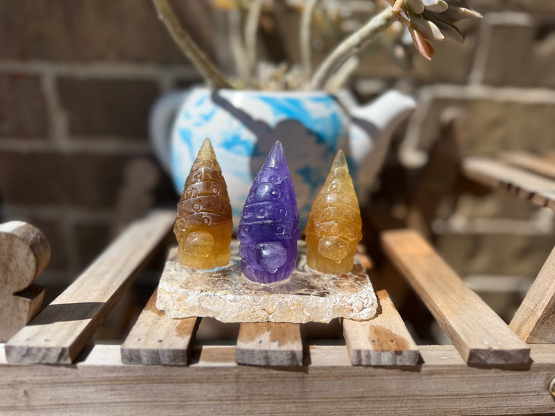 Gnomes, adorable and quirky, Fluorite and Sodalite FB3159