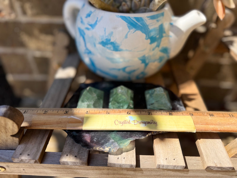 Fluorite Pyramid for self-confidence, education, healing, and imbalances FB2169