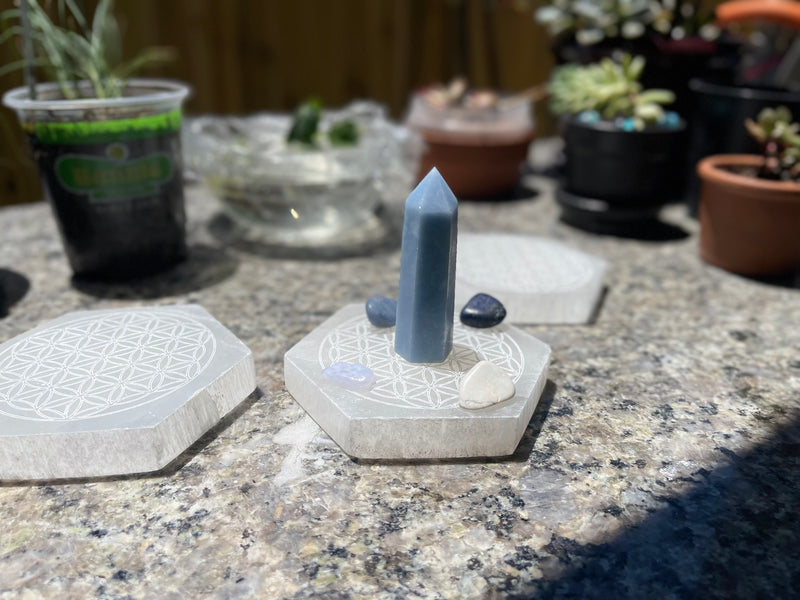 Selenite Thick Etched Display / Charging Plates / Bases FB1553