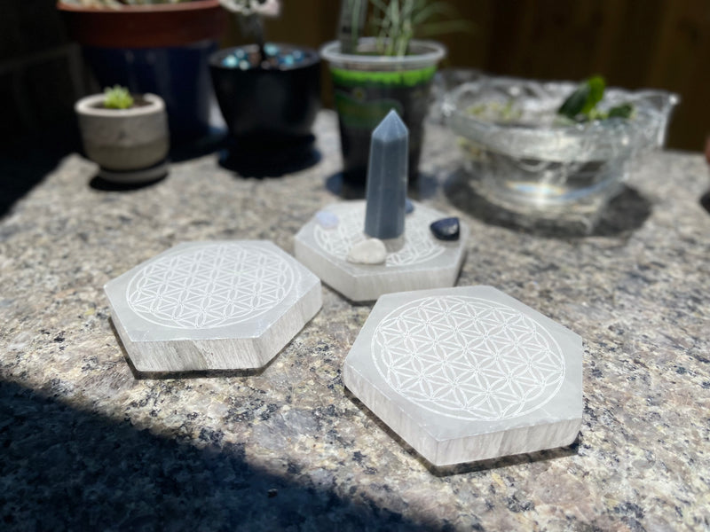 Selenite Thick Etched Display / Charging Plates / Bases FB1553