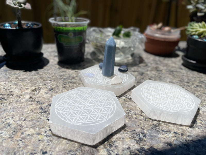 Selenite Thick Etched Display / Charging Plates / Bases FB1553