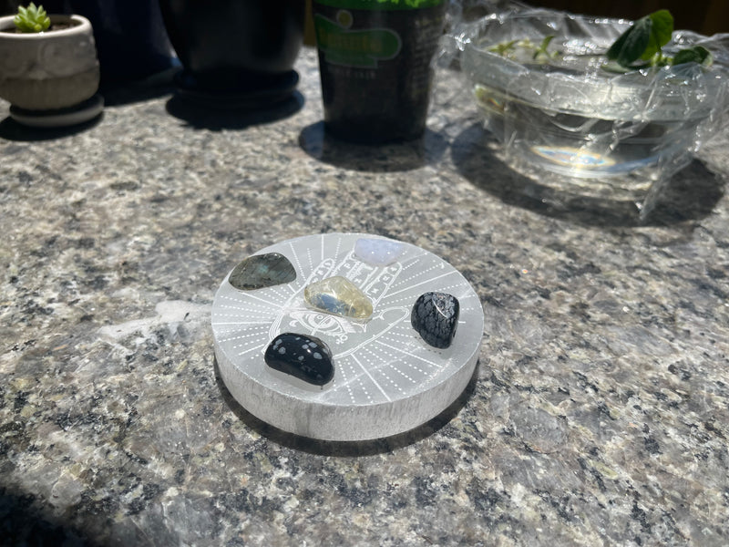 Selenite Thick Etched Display / Charging Plates / Bases FB1553