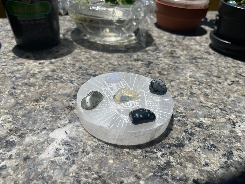 Selenite Thick Etched Display / Charging Plates / Bases FB1553