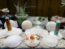 Selenite Etched Round Charging Plates / Bases for crystal grids and display FB1488