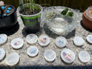 Selenite Etched Round Charging Plates / Bases for crystal grids and display FB1488