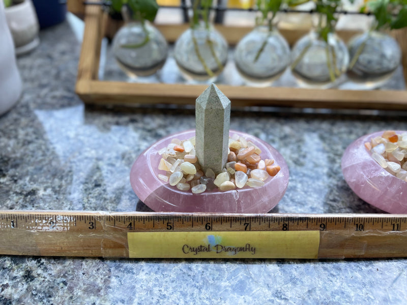 Rose Quartz Large Solid Carved Bowl / Display Piece FB2158