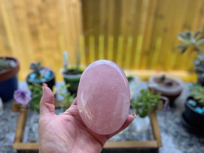 Rose Quartz Large Solid Carved Bowl / Display Piece FB2158