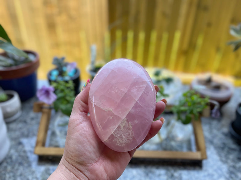 Rose Quartz Large Solid Carved Bowl / Display Piece FB2158