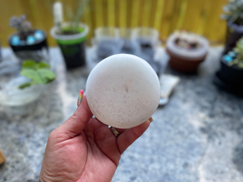 Selenite Etched Round Charging Plates / Bases for crystal grids and display FB1488