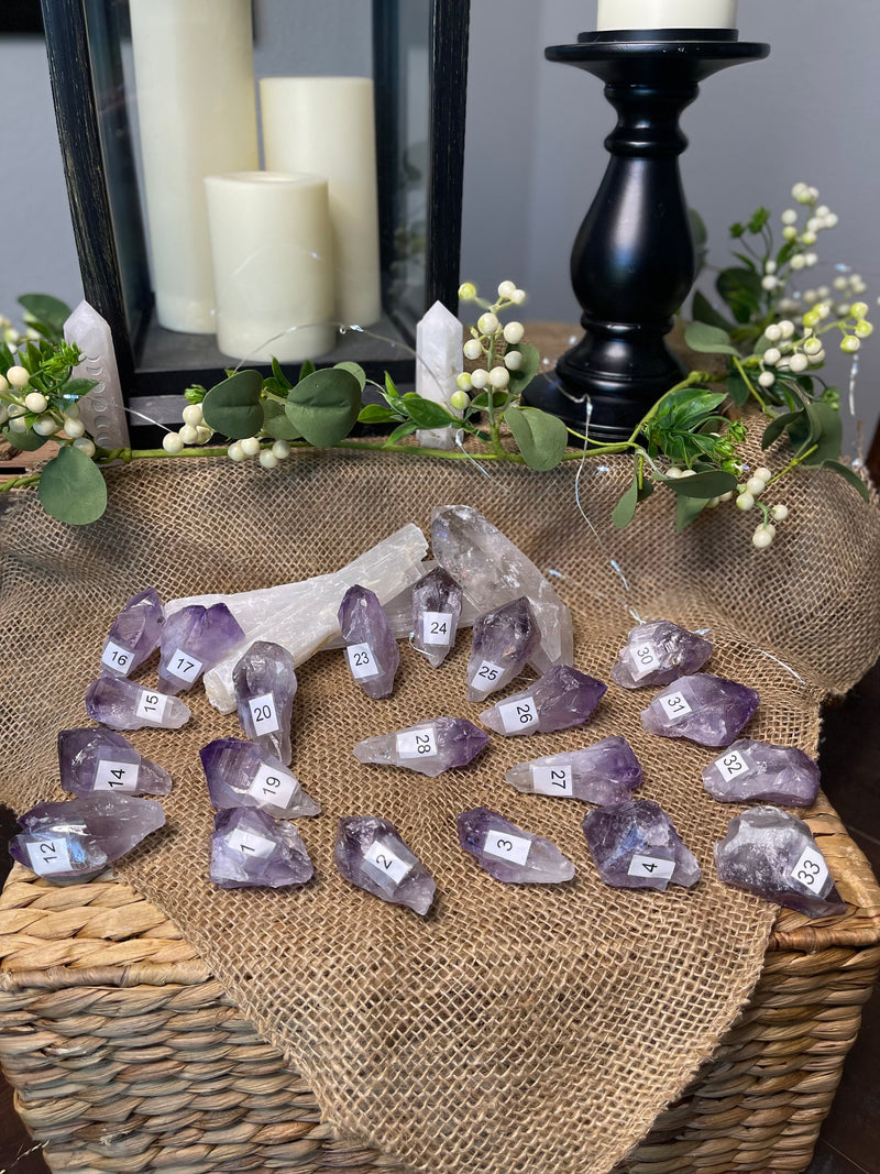 Amethyst Natural Points, A Quality, for tranquility, calm and serenity FB2018