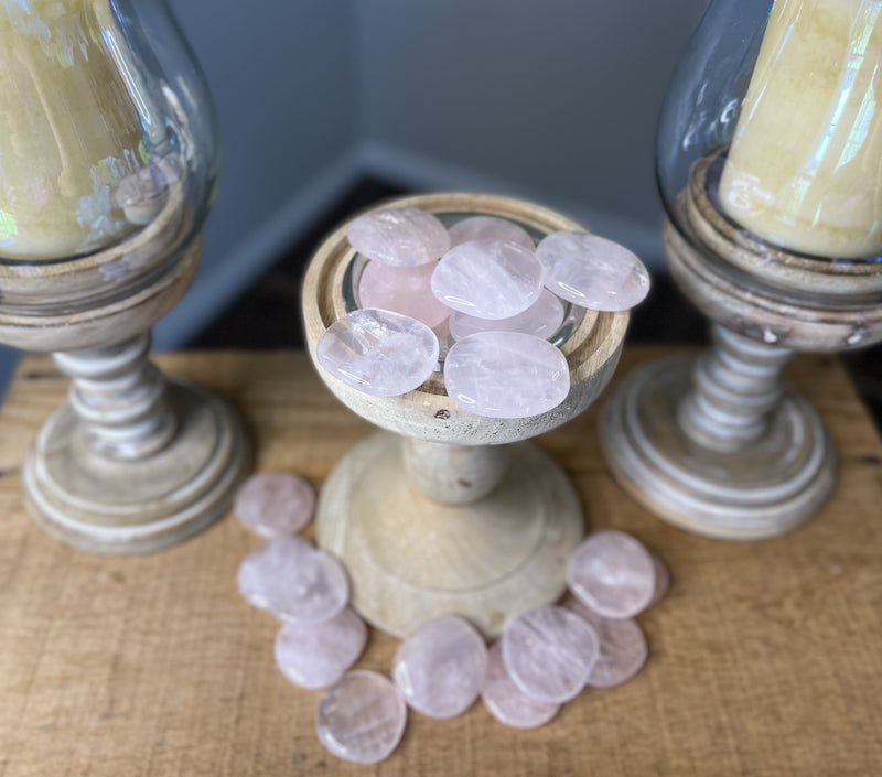 Rose Quartz Pocket (Soothing) Stone for comfort, calm, love & nurturing FB1779