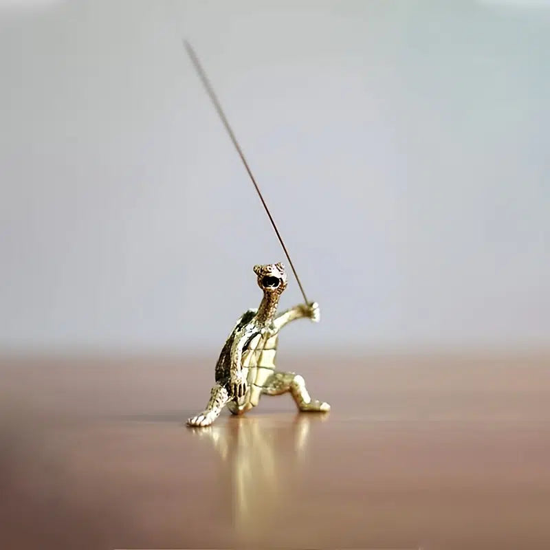 Kung Fu Turtle Incense Holder Bronze/Copper Unique Piece FB3387