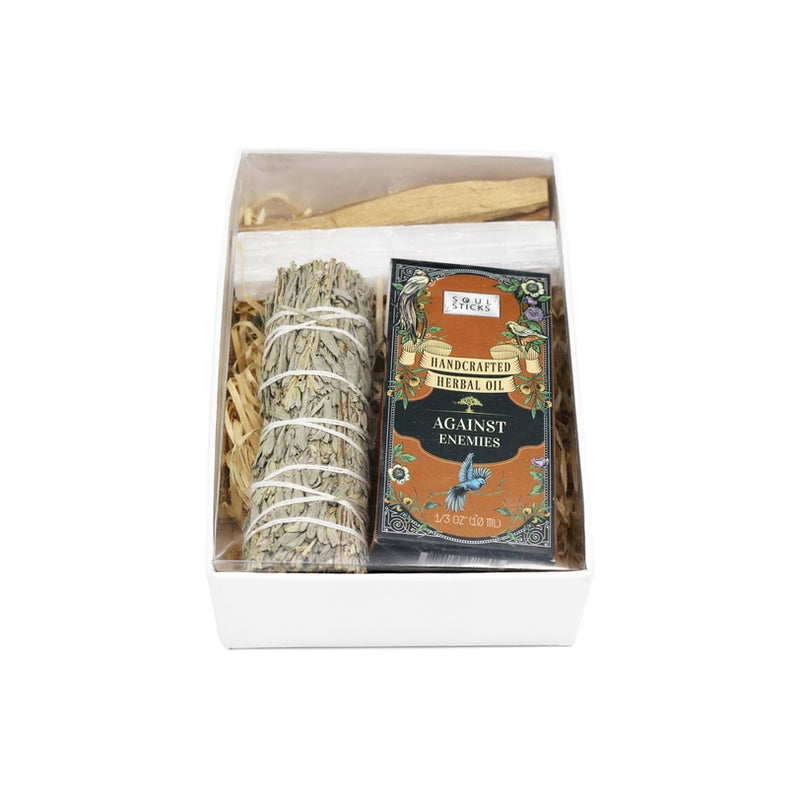 Intention Herbal Oil / Smudge Kit / Gift Box - Ward off Negativitiy, Enemies FB3425 🛡️