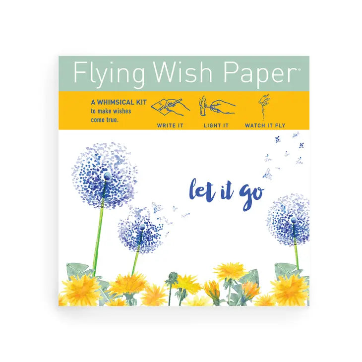 Flying Prayer and Flying Wish Paper plus Tumbled Stone in Drawstring Pouch